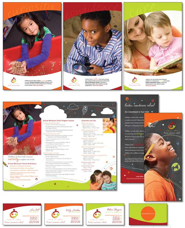 Bristow Montessori School print design detail by Gravitait Design